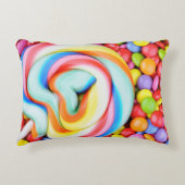 ストライプのな棒つきキャンデーおよび多彩のSmarties アクセントクッション (正面)