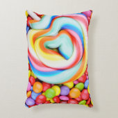 ストライプのな棒つきキャンデーおよび多彩のSmarties アクセントクッション (正面(垂直))