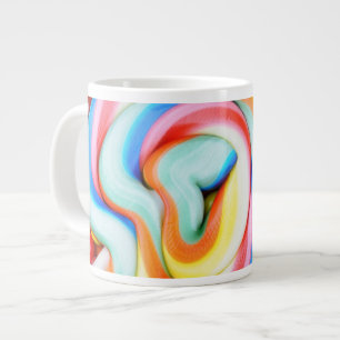 ストライプのな棒つきキャンデーおよび多彩のSmarties ジャンボコーヒーマグカップ