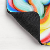 ストライプのな棒つきキャンデーおよび多彩のSmarties マウスパッド (コーナー)