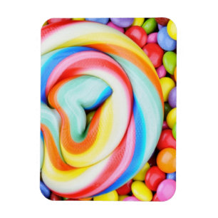 ストライプのな棒つきキャンデーおよび多彩のSmarties マグネット