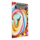 ストライプのな棒つきキャンデーおよび多彩のSmarties ミニクリップボード (アングル)