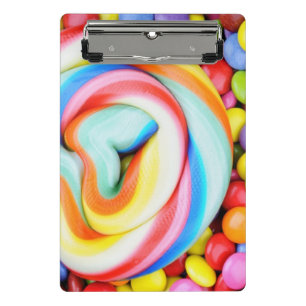 ストライプのな棒つきキャンデーおよび多彩のSmarties ミニクリップボード