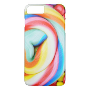 ストライプのな棒つきキャンデーおよび多彩のSmarties iPhone 8 Plus/7 Plusケース