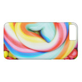 ストライプのな棒つきキャンデーおよび多彩のSmarties Case-Mate iPhoneケース (裏面(横))