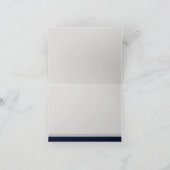 ストライプのな海軍および灰色の革スタイルの同世代の人 サンキューカード (内部)