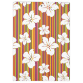 ストライプのな背景の白い花 クリップボード (裏面)