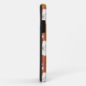 ストライプのな背景の白い花 Case-Mate iPhoneケース (裏面/右)