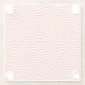 ストライプのな背景 ガラスコースター (裏面)