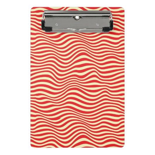 ストライプのな背景 ミニクリップボード (正面)
