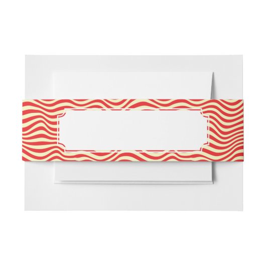 ストライプのな背景 招待状ベリーバンド (正面例)