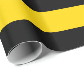 ストライプのな警告の黄色および黒い注意 ラッピングペーパー (ロールコーナー)