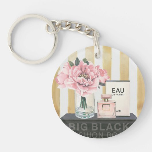 ストライプのな野生のりんご|の大きいファッションブック- キーホルダー (正面)