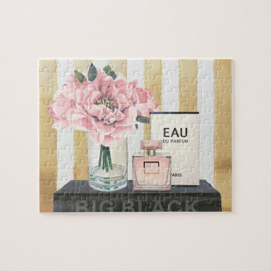 ストライプのな野生のりんご|の大きいファッションブック- ジグソーパズル (横)