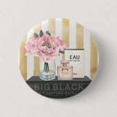 ストライプのな野生のりんご|の大きいファッションブック- 缶バッジ (正面)