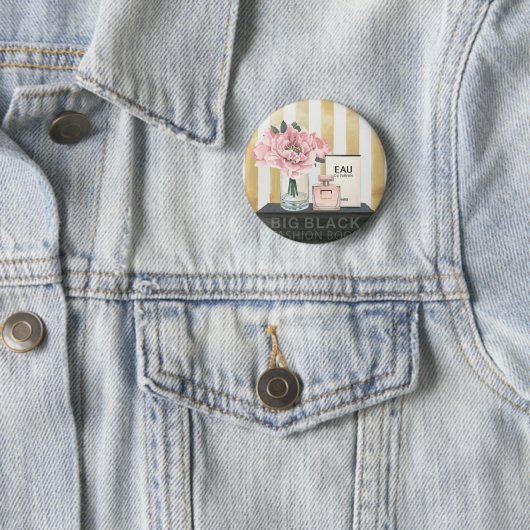 ストライプのな野生のりんご|の大きいファッションブック- 缶バッジ (インサイチュ)