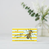 ストライプのな養蜂家のApiaryの蜂の農場|の蜜蜂 名刺 (スタンド正面)