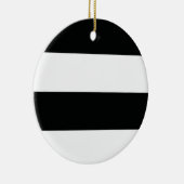 ストライプのな(|横の黒い及び白)カスタマイズ可能 セラミックオーナメント (右)