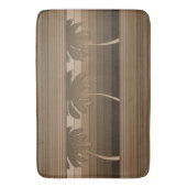 ストライプのなHiloのハワイのやし バスマット (正面縦)