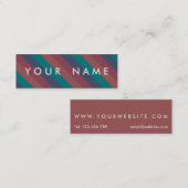 ストライプのなMarsala、ティール（緑がかった色）、果実及び青くカスタムな細い スキニー名刺 (正面/裏面)