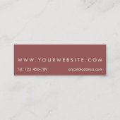 ストライプのなMarsala、ティール（緑がかった色）、果実及び青くカスタムな細い スキニー名刺 (裏面)