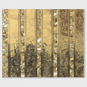 ストライプのなVanderushのエレガントな金ゴールド(30の足) ラッピングペーパー (フラット)