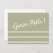 ストライプのイタリアンありがとうはがき ポストカード (正面/裏面)