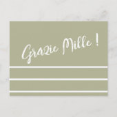 ストライプのイタリアンありがとうはがき ポストカード (正面)