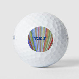 ストライプのイニシャル入りフェアウェイ ゴルフボール