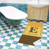 ストライプのエレガントモダン黄褐色モノグラム バスタオルセット