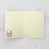 ストライプのカスタマイズイースターエッグ飾り カード (内部)