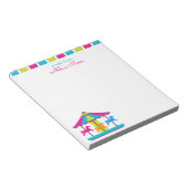 ストライプのカーニバル回転木馬パーソナライズされたメモ帳 ノートパッド (アングル)