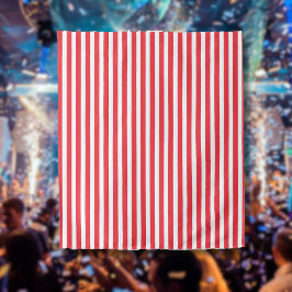 ストライプのキャンディケイン 赤と白のシンプルな水平ストライプ タペストリー