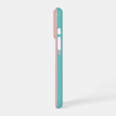 ストライプのクセのあるおもしろい顔 iPhoneケース (左側面)