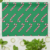 ストライプのクリスマスタオル キッチンタオル (折り畳み)