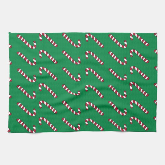 ストライプのクリスマスタオル キッチンタオル (横)