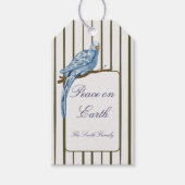 ストライプのクリスマス ギフトタグ (正面)