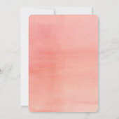 ストライプのゴールド&コーラル色の看護師卒業招待状 招待状 (裏面)