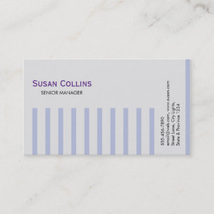ストライプのシンプルモダンエレガントプロフェッショナル 名刺