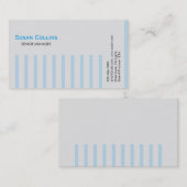 ストライプのシンプルモダンエレガントプロフェッショナル 名刺 (正面/裏面)