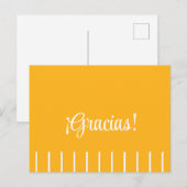 ストライプのスペイン語 サンクス ポストカード (正面/裏面)