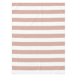 ストライプのダスティピンク テーブルクロス