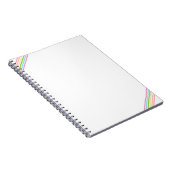 ストライプのテンプレートトレンドカラーピンクイエローブルー ノートブック (右側)