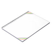 ストライプのテンプレートトレンドカラーピンクイエローブルー ノートブック (左側)