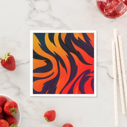 ストライプのデザイン スタンダードカクテルナプキン (インサイチュ)