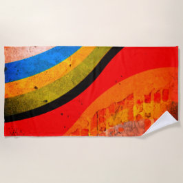 ストライプのデザイン ビーチタオル