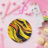 ストライプのデザイン ペーパープレート (パーティー)