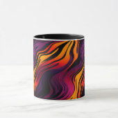 ストライプのデザイン マグカップ (中央)