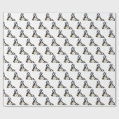 ストライプのハイヒール付きデイジー ラッピングペーパー (フラット)