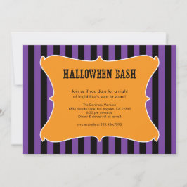ストライプのハローウィンパーティ招待状 招待状